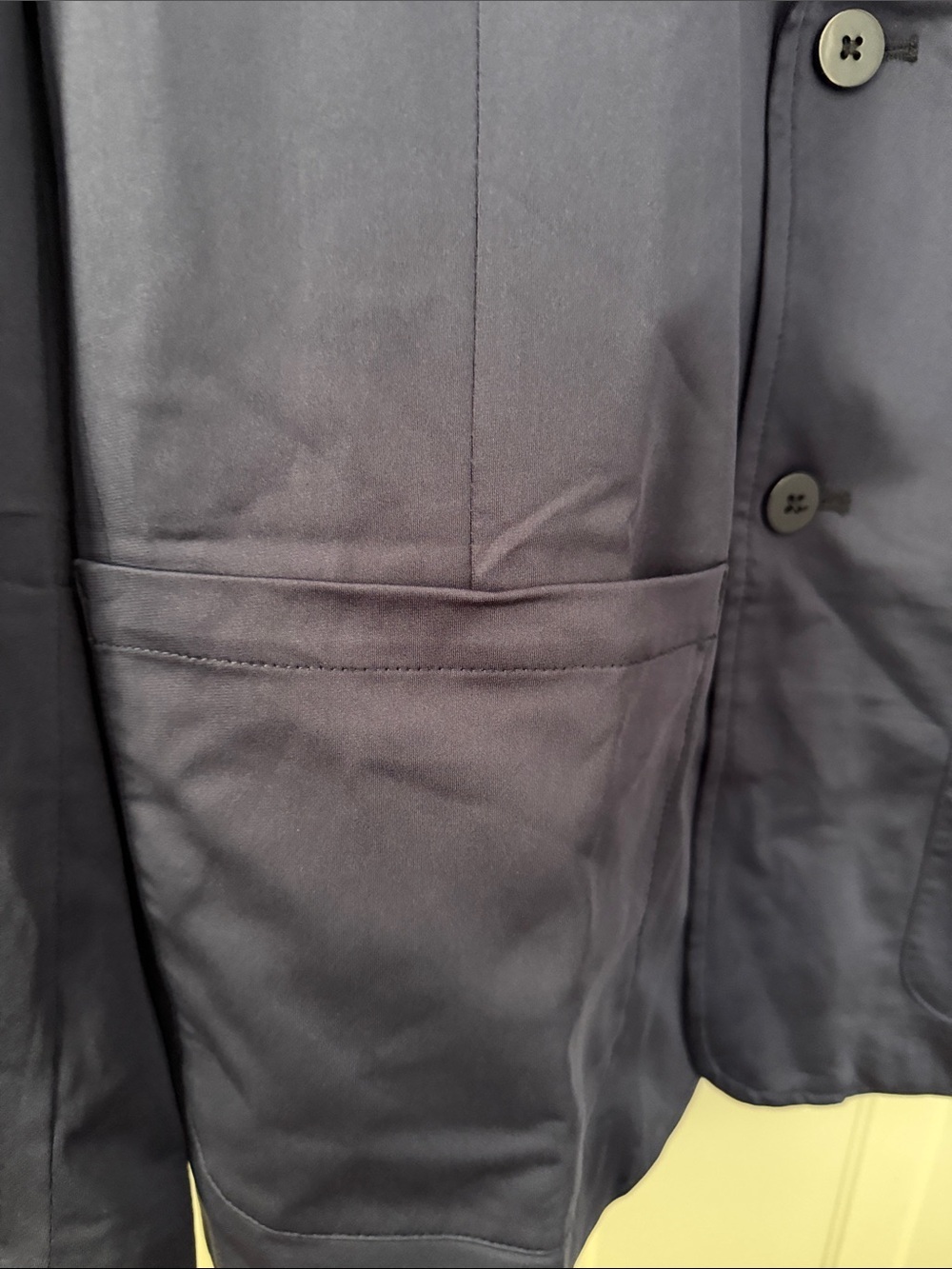 J. Palmer Navy Blazer Jacket with Michigan Hail to the Victors  Lining Details - Picture 5 of 8